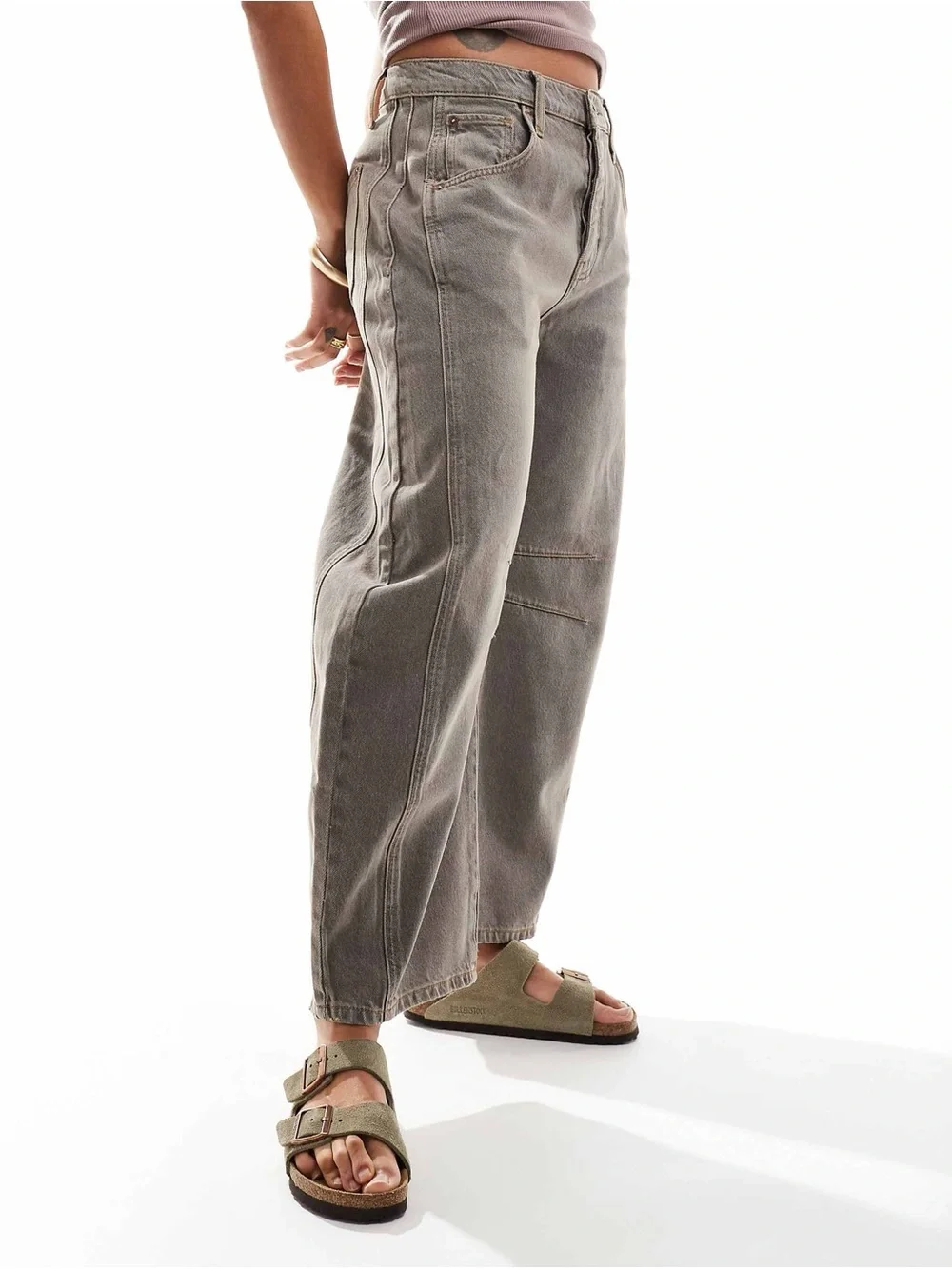 Free people Good Luck Mid-Rise Barrel Jeans